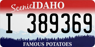 ID license plate I389369