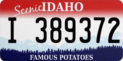 ID license plate I389372