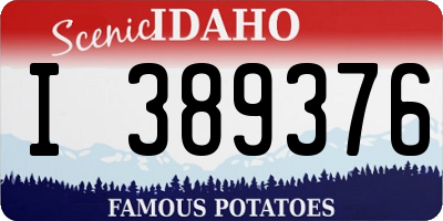 ID license plate I389376