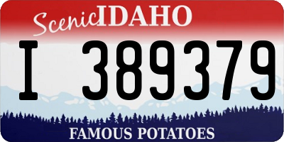 ID license plate I389379