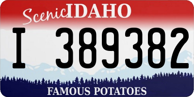 ID license plate I389382