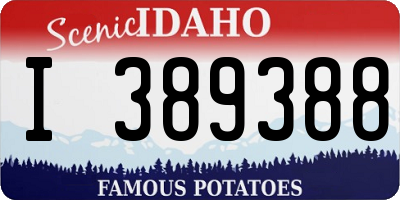 ID license plate I389388