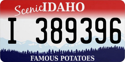 ID license plate I389396
