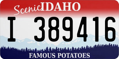 ID license plate I389416