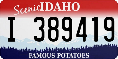 ID license plate I389419
