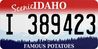ID license plate I389423