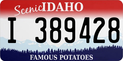 ID license plate I389428