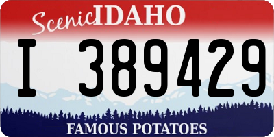 ID license plate I389429