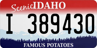 ID license plate I389430