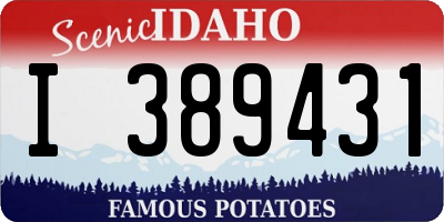 ID license plate I389431