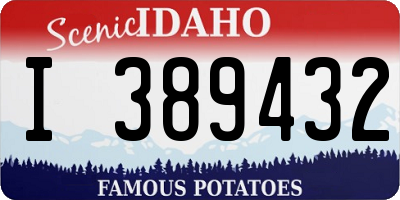 ID license plate I389432