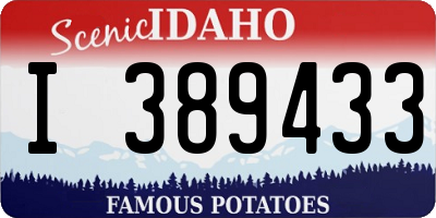 ID license plate I389433