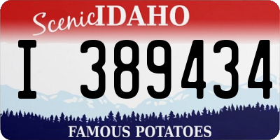 ID license plate I389434