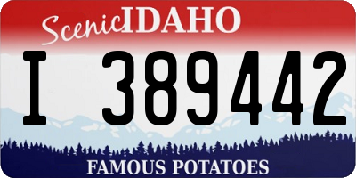 ID license plate I389442