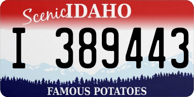 ID license plate I389443