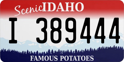 ID license plate I389444