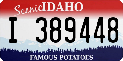 ID license plate I389448