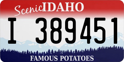 ID license plate I389451