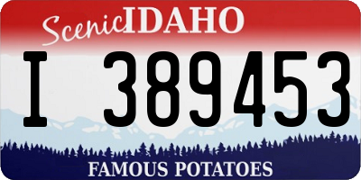ID license plate I389453