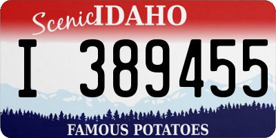 ID license plate I389455