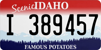 ID license plate I389457