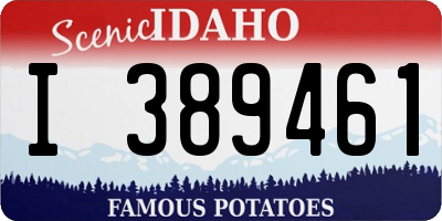 ID license plate I389461