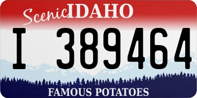 ID license plate I389464