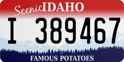 ID license plate I389467