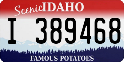 ID license plate I389468