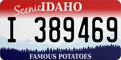 ID license plate I389469