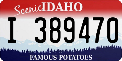 ID license plate I389470