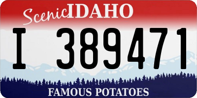 ID license plate I389471