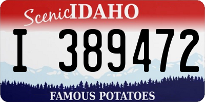 ID license plate I389472