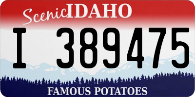 ID license plate I389475