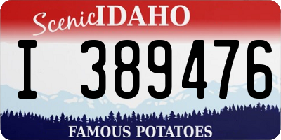 ID license plate I389476
