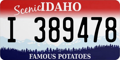 ID license plate I389478