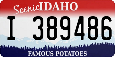 ID license plate I389486