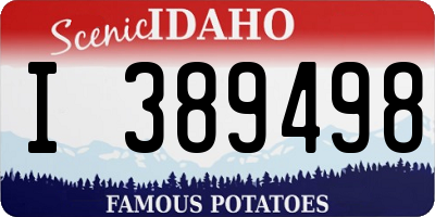 ID license plate I389498