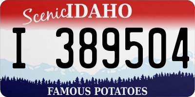 ID license plate I389504