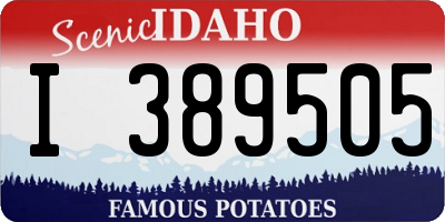 ID license plate I389505
