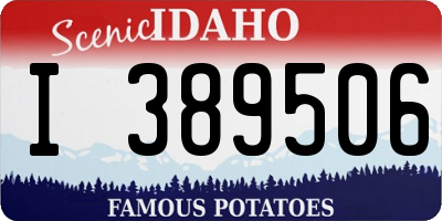 ID license plate I389506