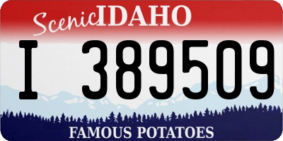 ID license plate I389509