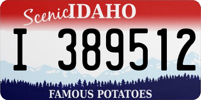ID license plate I389512