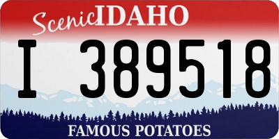 ID license plate I389518
