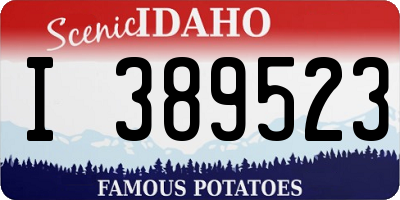 ID license plate I389523