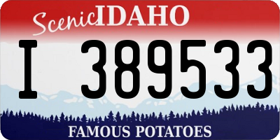 ID license plate I389533