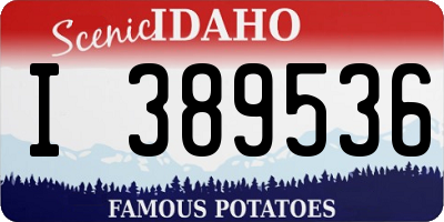 ID license plate I389536