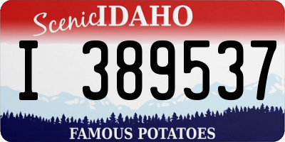 ID license plate I389537