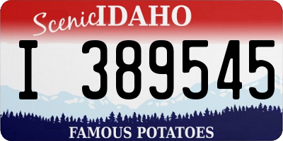 ID license plate I389545