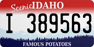 ID license plate I389563